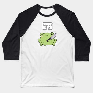 Cute frog with a knife Baseball T-Shirt